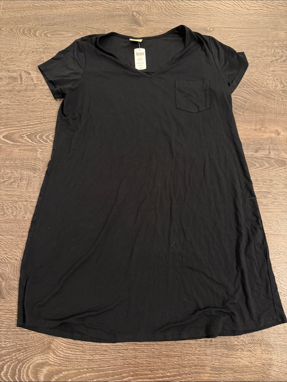 NWT Soma Black Sleep Short Sleeved Shirt Nightgown Medium